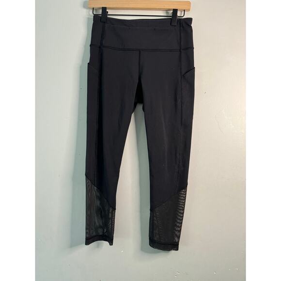 Lululemon black crop leggings size 6 - Picture 1 of 5